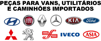 Peças para vans, ultilitários e caminhões importados